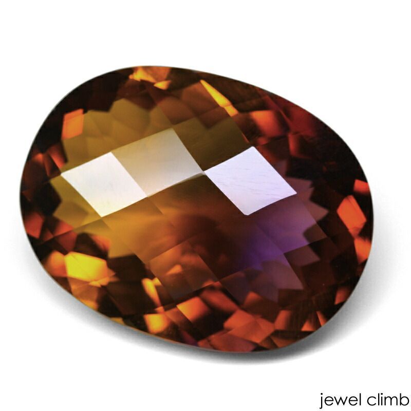 鑑別書付 大粒の圧倒される輝き アメトリン 宝石 ルース ４６ ２１ＣＴ