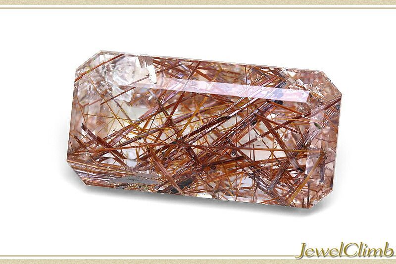 鑑別書付 無数の針がとじ込まれた神秘の結晶 レッドルチルクォーツ 宝石 ルース ３７ ８８ＣＴ