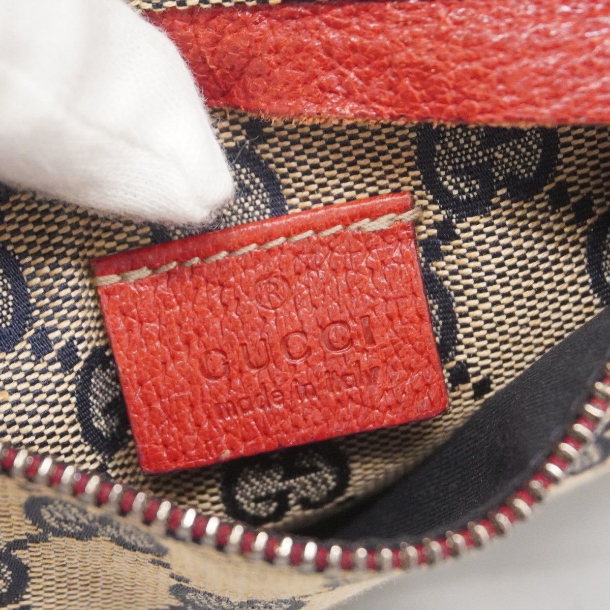  5 ob 0598 グッチ ウエストバッグ GGキャンバス 28566 キャンバス ベージュ ネイビー レッド メンズ レディース ユニセックス ボディバッグ ウエストポーチ バッグ