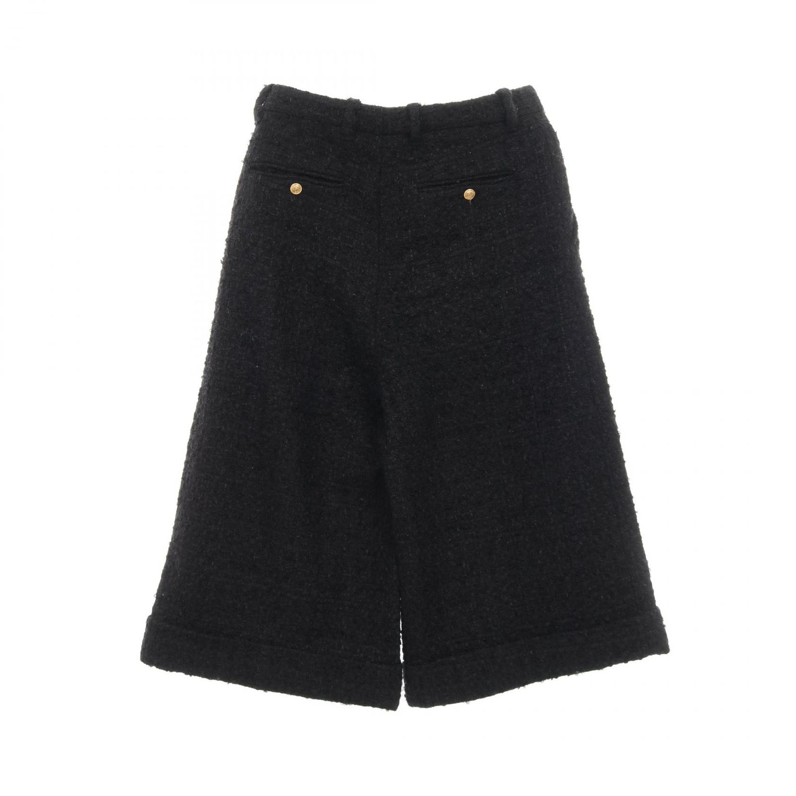 グッチ GUCCI パンツ ツイード ブラック ウール パンツ レディース Used A