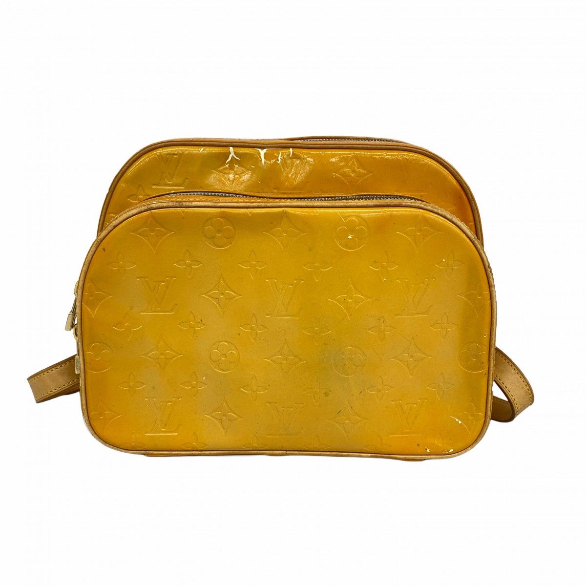 5ob1125 ルイヴィトン リュック デイパック ヴェルニ マーレイ M91038 グリ レディース