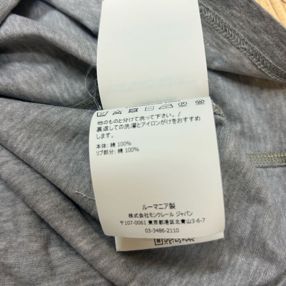 最安価に挑戦！ 激 MONCLER モンクレールゴールドワッペン半袖TシャツグレーS お値打ちの