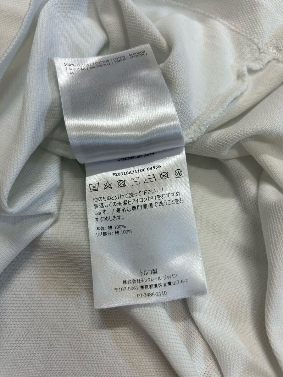 美品】 MONCLERモンクレールラバーワッペン半袖ポロシャツ白M - メルカリ