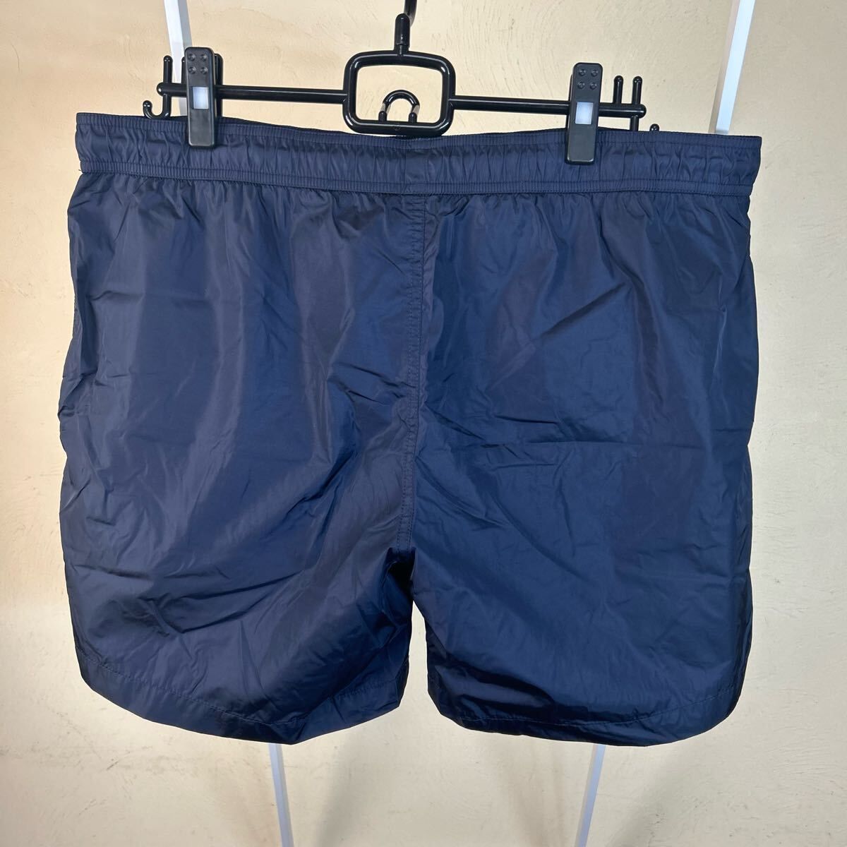 MONCLERモンクレール ショートパンツハーフパンツネイビーラバーワッペンXL