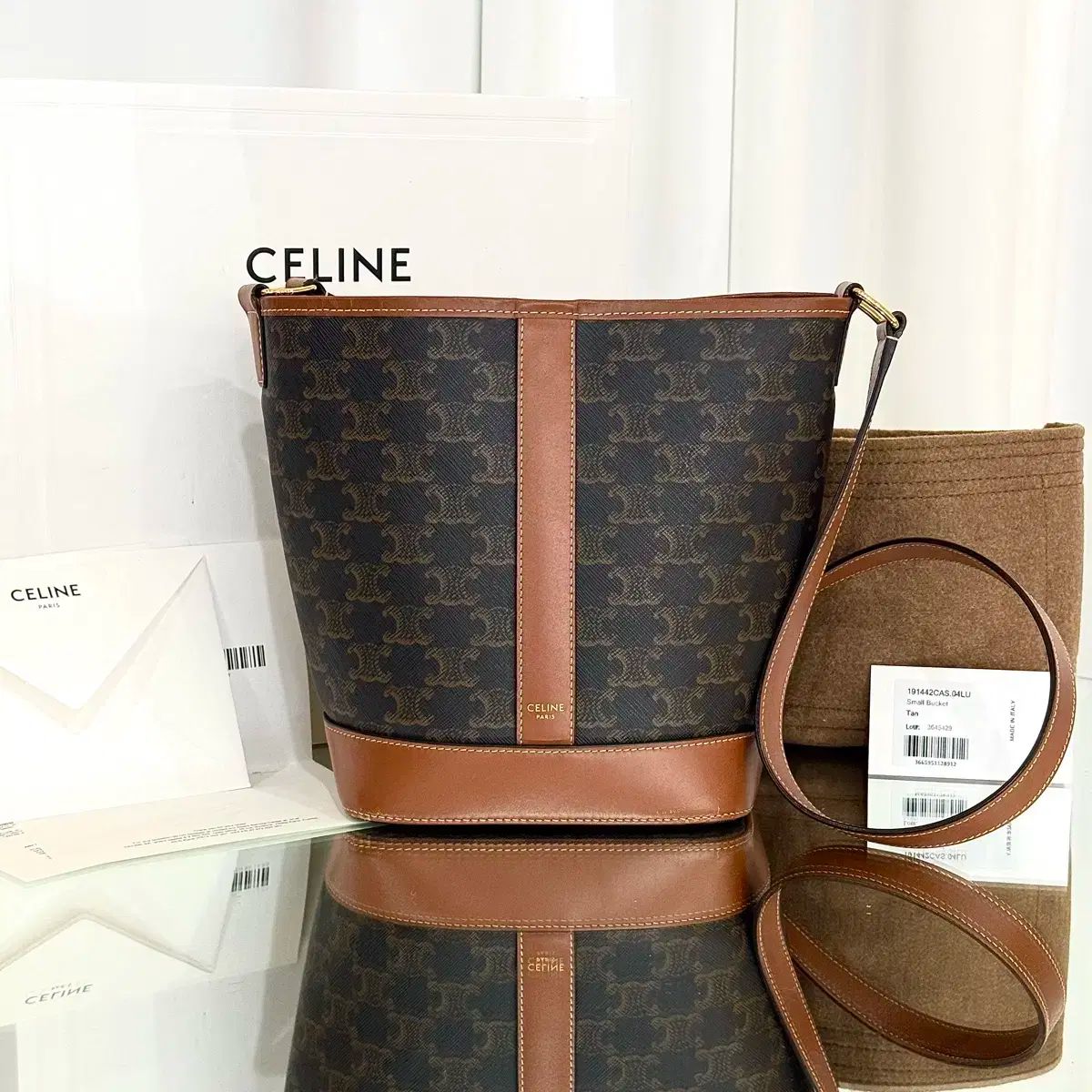 品質保証 ！ インボイスO セリーヌ トリオンフ カバス バケットバッグ スモール 191442CAS