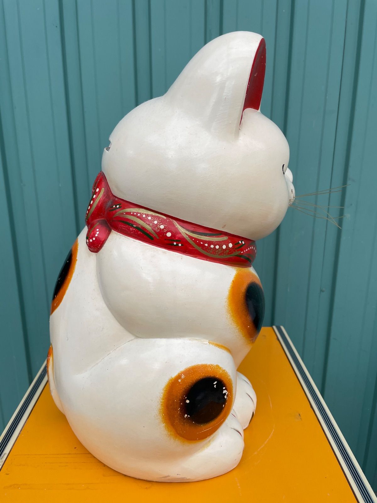 アンテーク【招き猫】左手　大型 33cm　縁起物　置物 縁起物】大きな招き猫 33cm アンテーク【招き猫】左手 大型 33cm