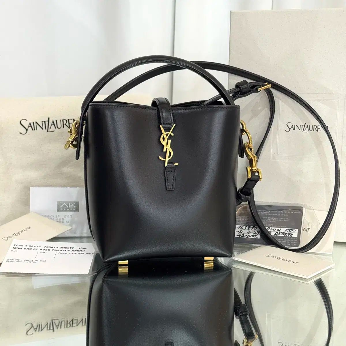 フルセット YVES SAINT LAURENT イヴ サンローラン カサンドラ ル LE 37 バケットバッグ 25SS