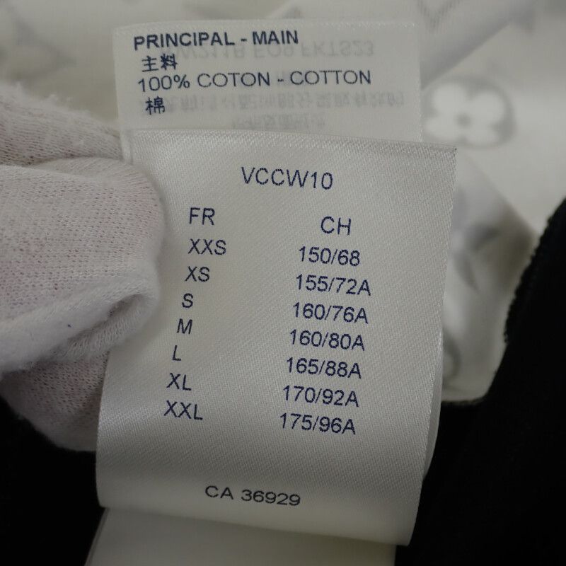 興味深い LOUIS VUITTON LOUIS VUITTON シルバーモノグラム Tシャツ L 半袖Ｔシャツ コットン ホワイト ブラック レディース 衣類 一流の素材、 完璧な品質。