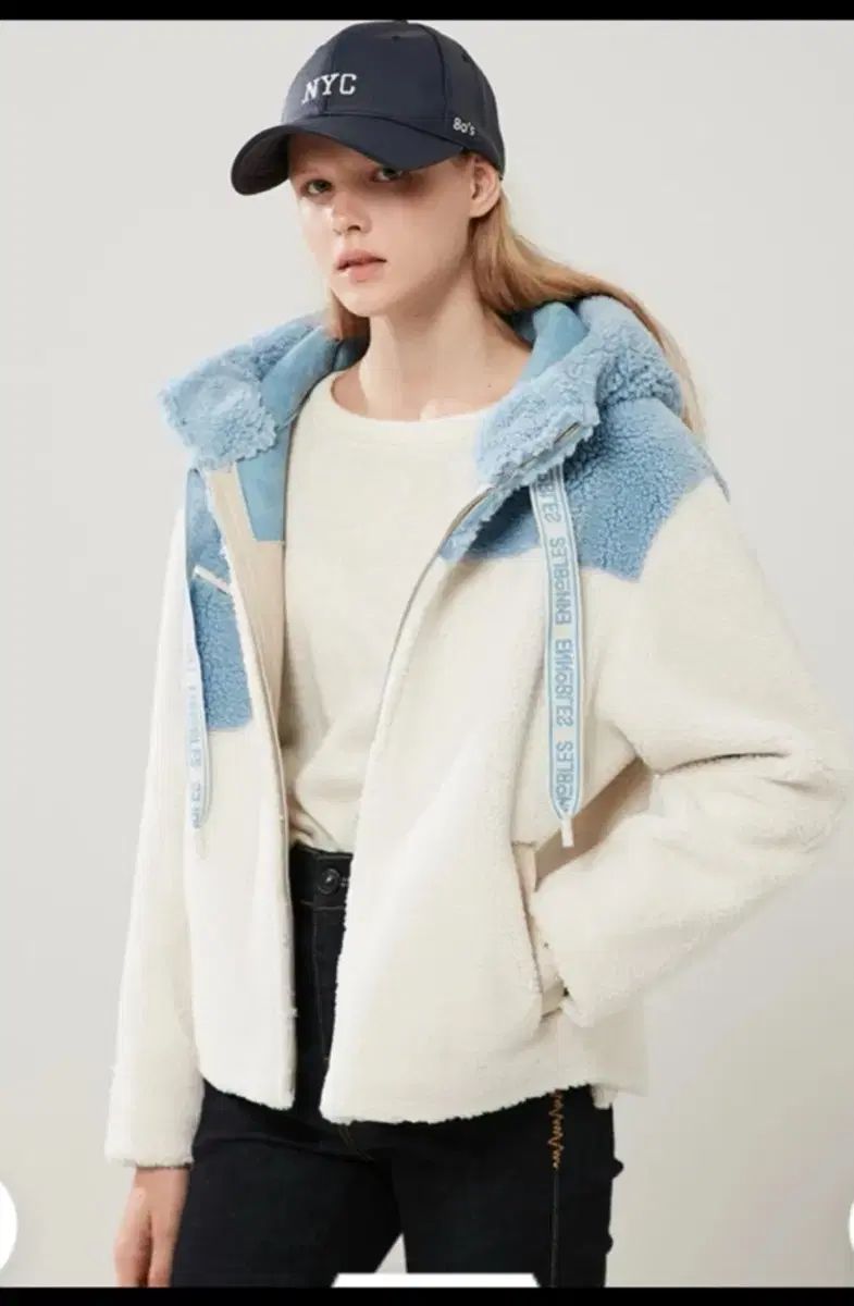 EGOIST エゴイスト ブロック 人造ムートン フード