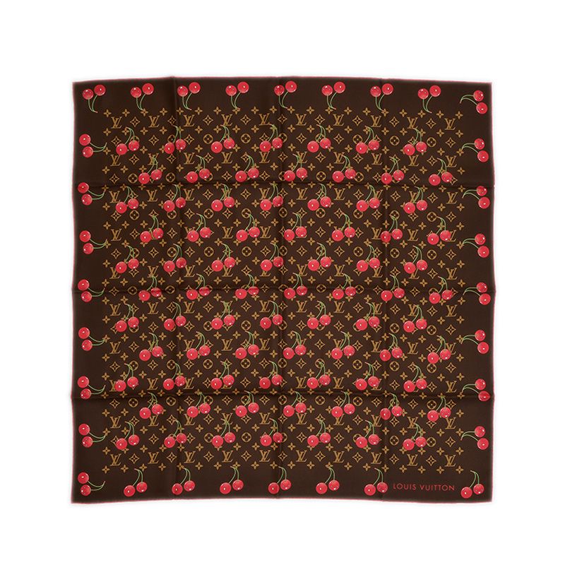 ルイ・ヴィトン カレ モナコ チョコレート モノグラム スカーフ アンティーク ルイ・ヴィトン カレ モナコ チョコレート モノグラム スカーフ