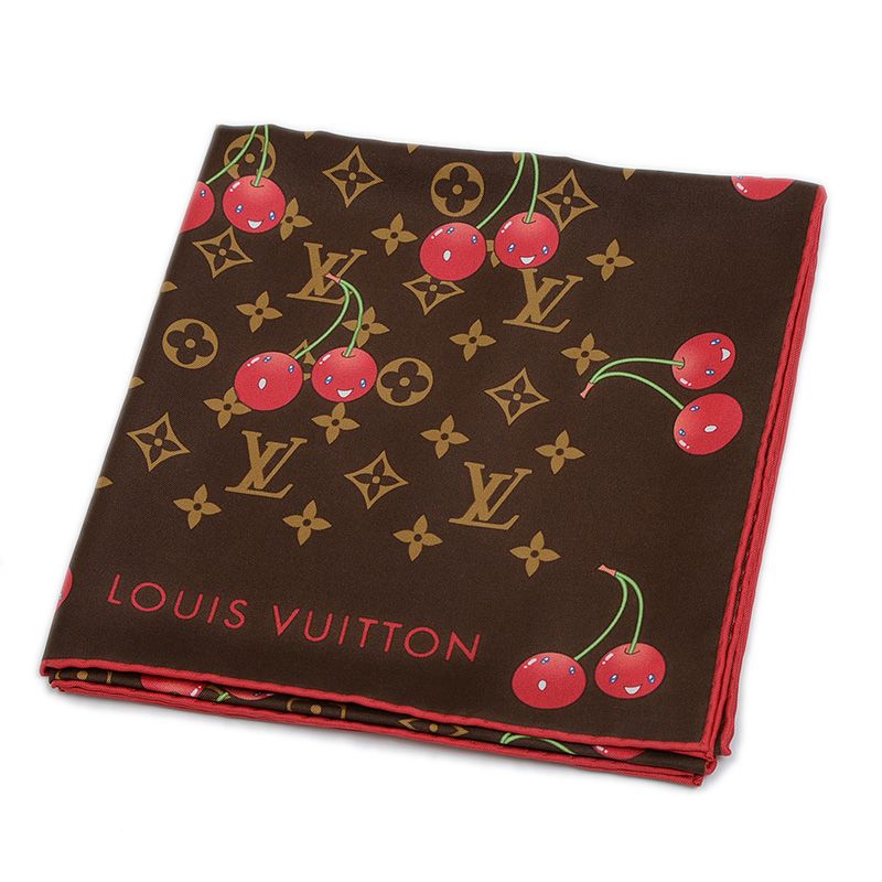 新品未使用　ルイ・ヴィトン LOUIS VUITTON 赤 モノグラム　スカーフ ルイヴィトンバンドー BB ジュドゥルイ 赤 レディース スカーフ M70856