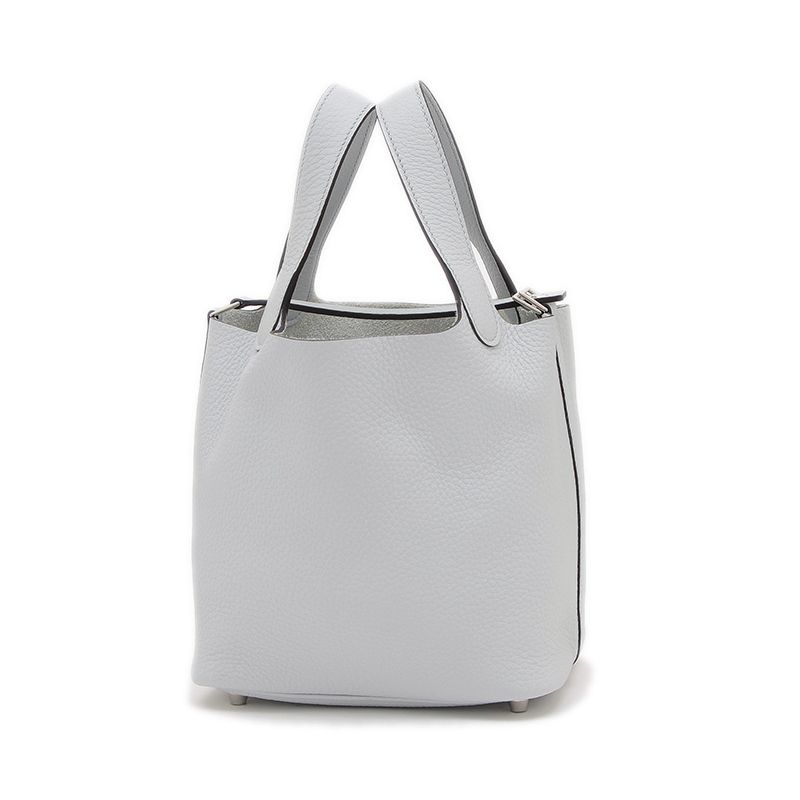 エルメス ピコタンロック PM 18 トリヨン ブルーペール シルバー金具 W