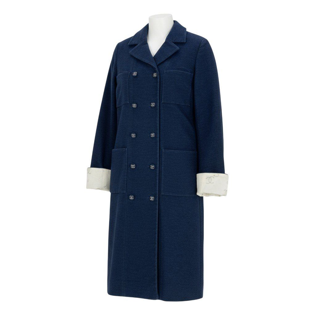 16k10 CHANEL シャネル ココマーク ダブルロングコート P53419V38061