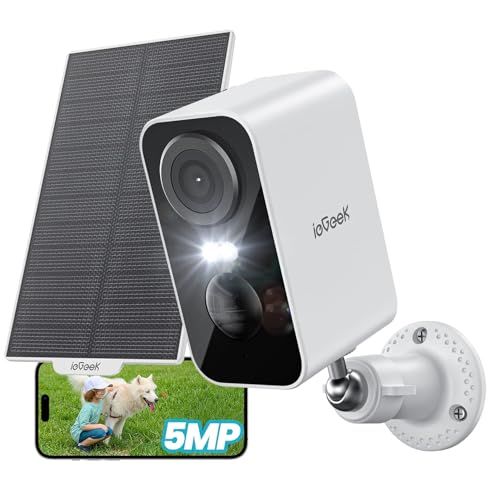 強化版500万高画素 録画機能搭載 ieGeek 防犯カメラ 屋外 ソーラー 500万高画素 暗視 ワイヤレス WIFI 太陽光充電 8000mAHバッテリー 長持ち 監視カメラ 屋外 ソーラー 完全無線 設置簡単 130°広 846e8870
