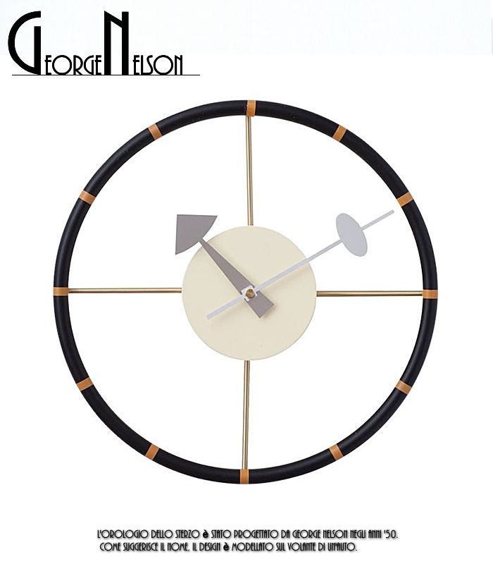 ジョージネルソン george nelson ステアリングクロック 掛け時計 リ