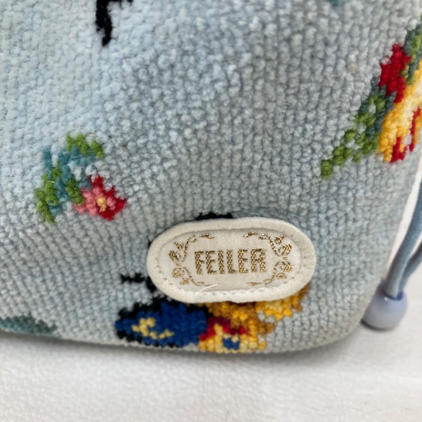 フェイラー サンリオコラボ シナモロール手付き巾着