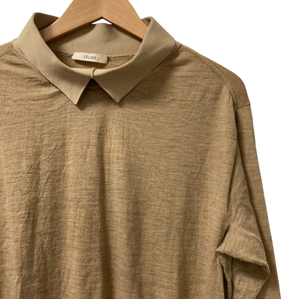 良品 CELINE セリーヌ フィービー期 襟付きニット セーター サイズM