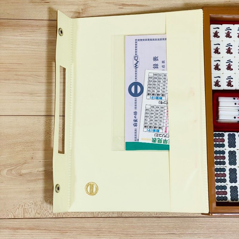 ミズノ　丸一　麻雀牌　背面黄色　家紋入り　① ミズノ 丸一 麻雀牌 背面黄色 家紋入り ① ミズノ 丸一 麻雀牌 背面