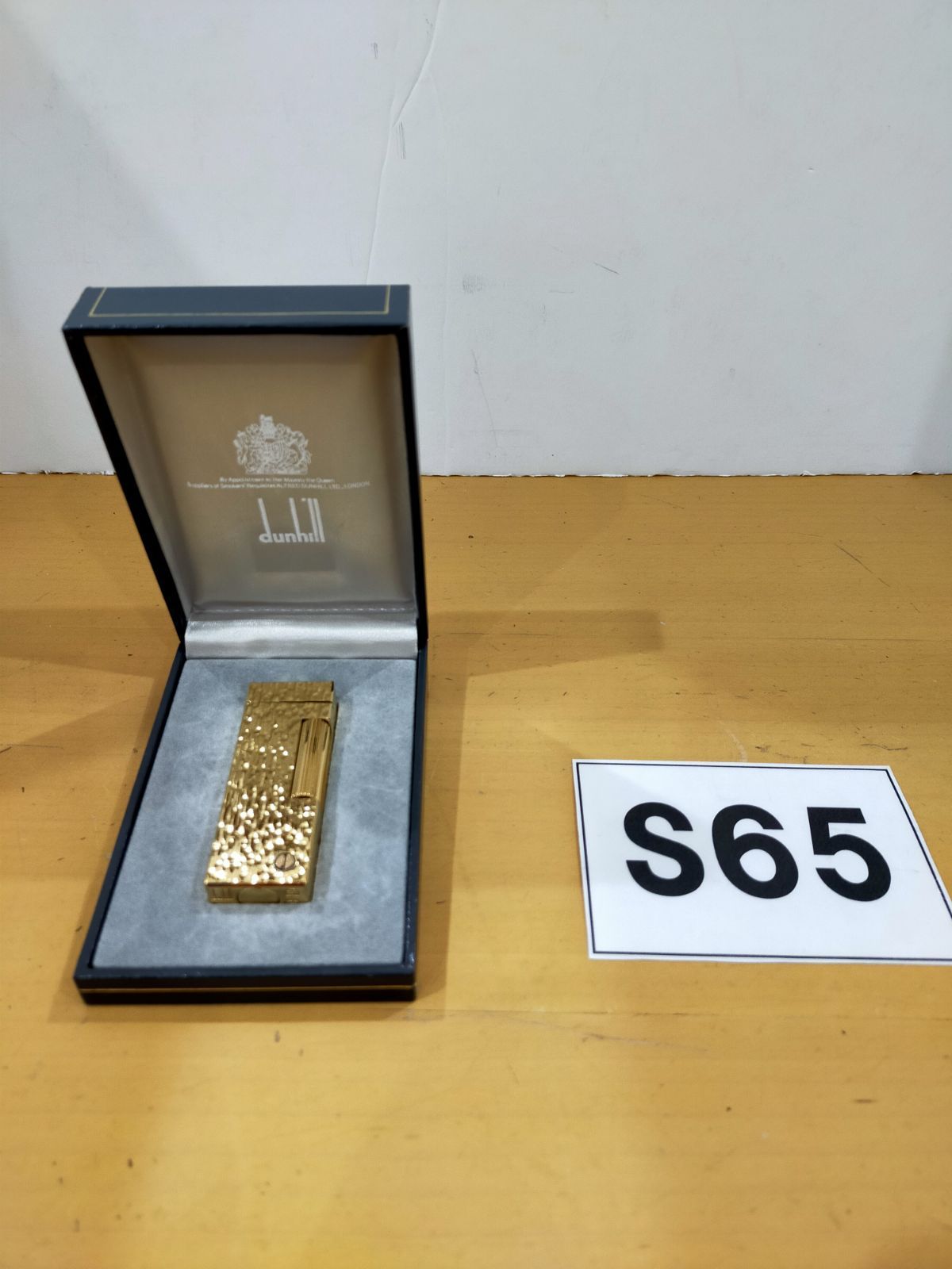 S 65 dunhill ゴールドライター ケース付き 品
