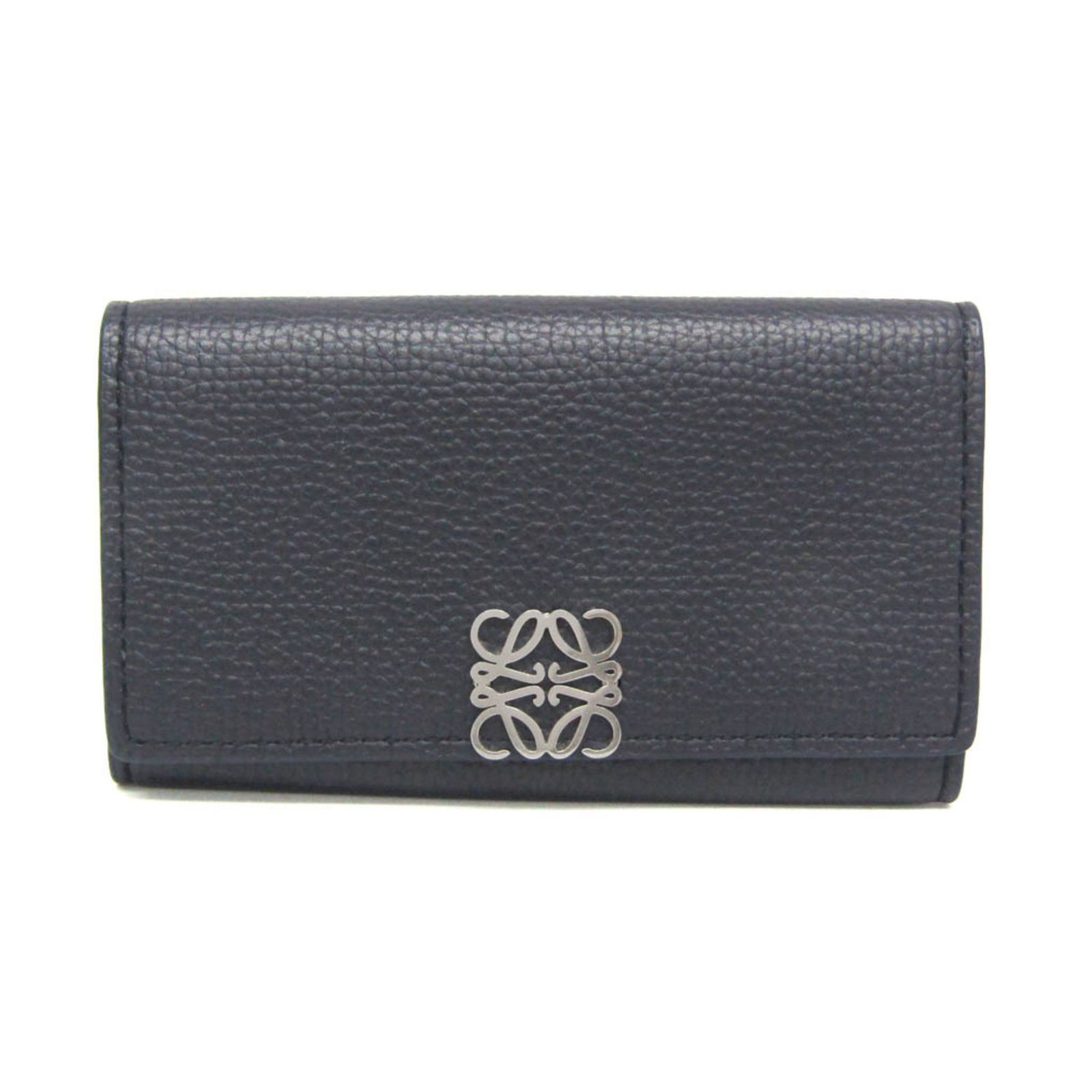 ロエベ Loewe アナグラム レディース メンズ レザー キーケース ネイビー