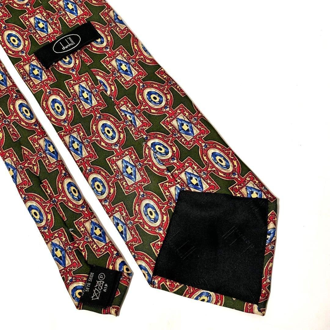 極美麗✨ダンヒル dunhill ネクタイ 美品 ハイブランド 名入れ無料】 ダンヒル dunhill ネクタイ メンズ 大剣幅8cm シルク100