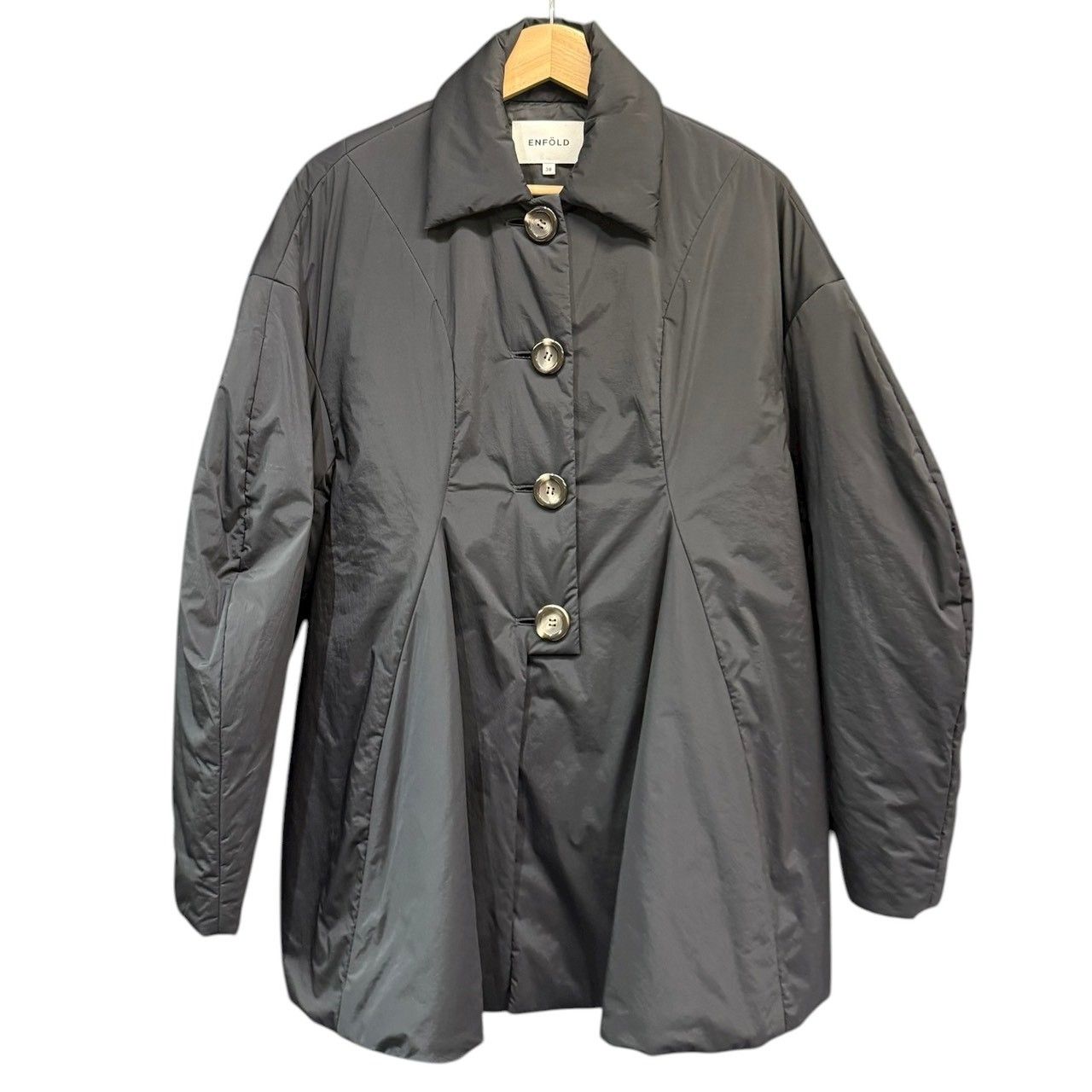 ENFOLD エンフォルド 24SS PANEL PADDED-COAT 中綿ジャケット 300HS230-0010 38 ブラック 15026