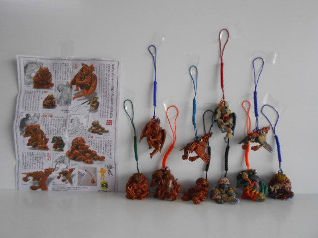 ♯Jut16Oo カプセルQミュージアム妖怪根付2立体図百鬼夜行全10種