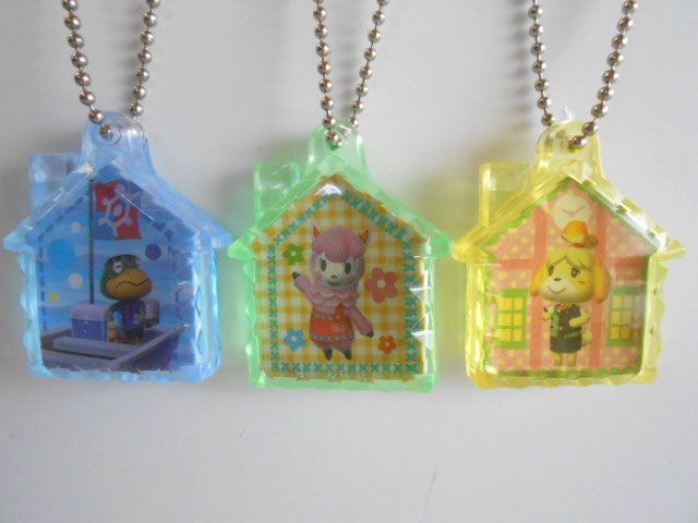 ♯Jhm 07 PTとびだせどうぶつの森村のクリスタルマスコット全6種