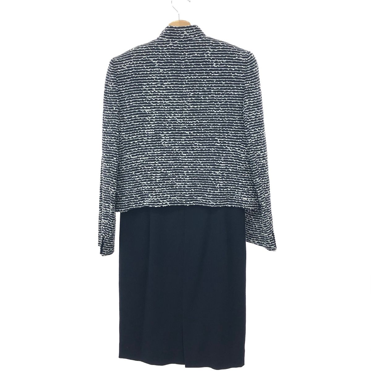 YUKI TORII ユキトリイ セットアップ サイズ 38 フリル ジャケット×ワンピース ツイード ネイビー レディース 240001159114