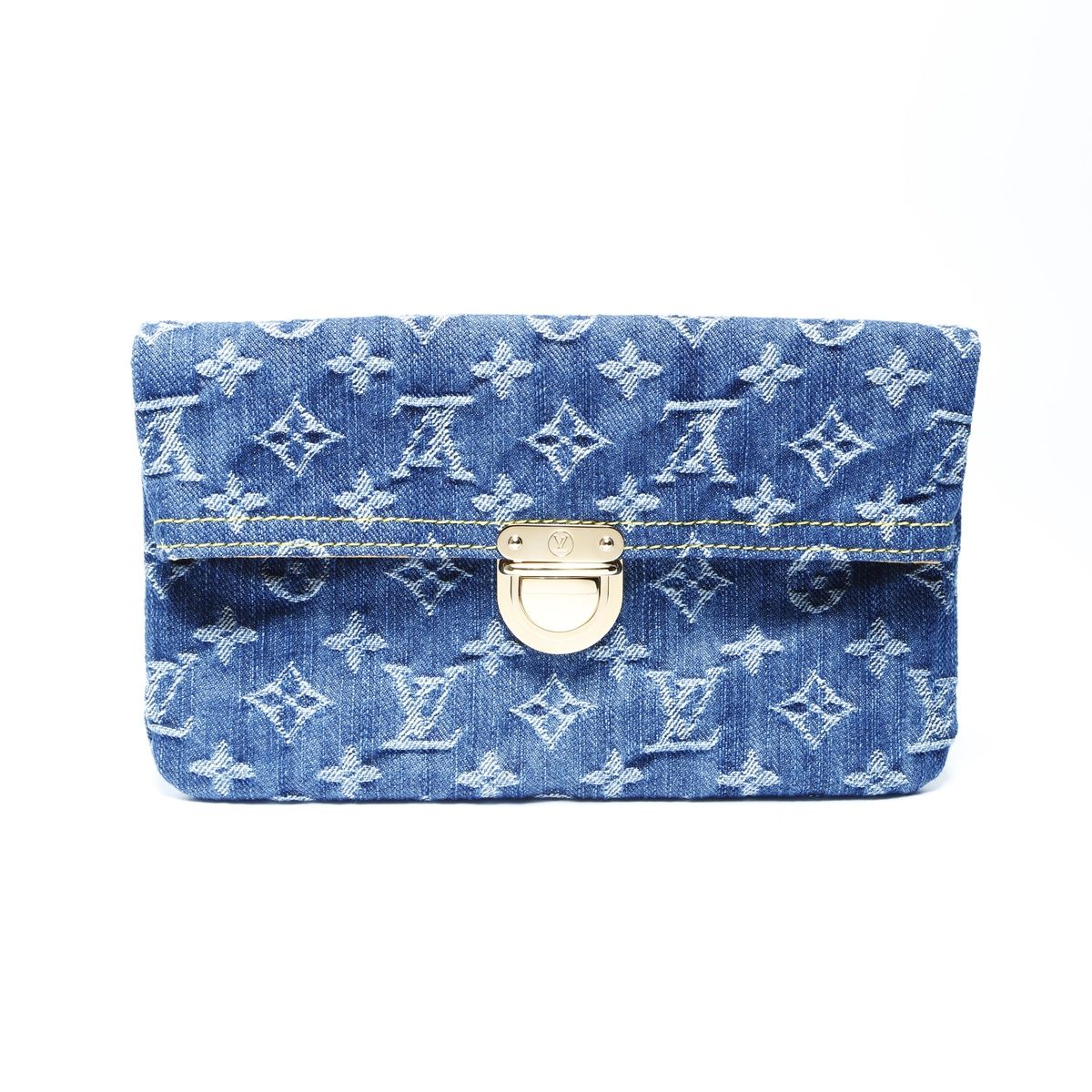 LOUIS VUITTON ルイ ヴィトン クラッチバッグ 2006年製 モノグラム デニム ポシェットプラット