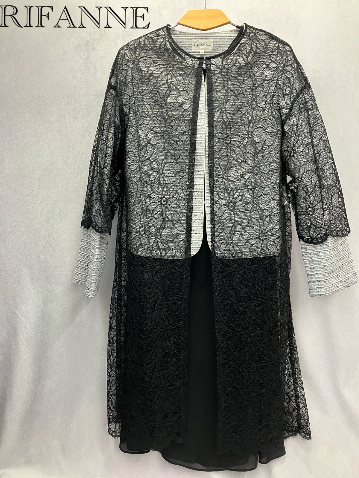 RIFANNE リファンネ フォーマルスーツ 3点セット 13号 ブラック