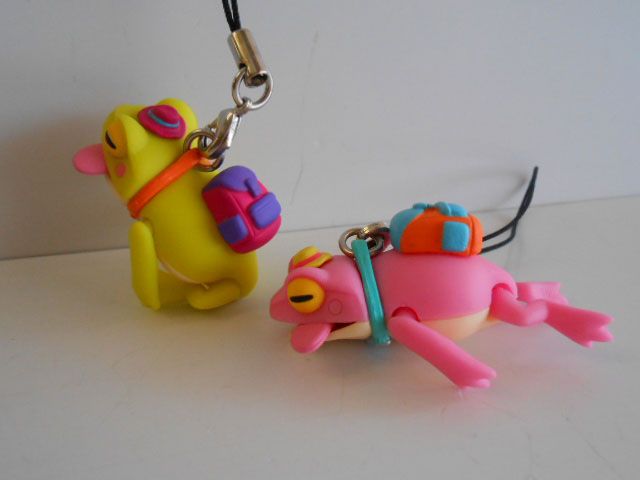  ♯Jvi 29 ITおさんぽカエルv 3 0 4種リード付き蛙おたまじゃくし ストラップ キャラクターグッズ