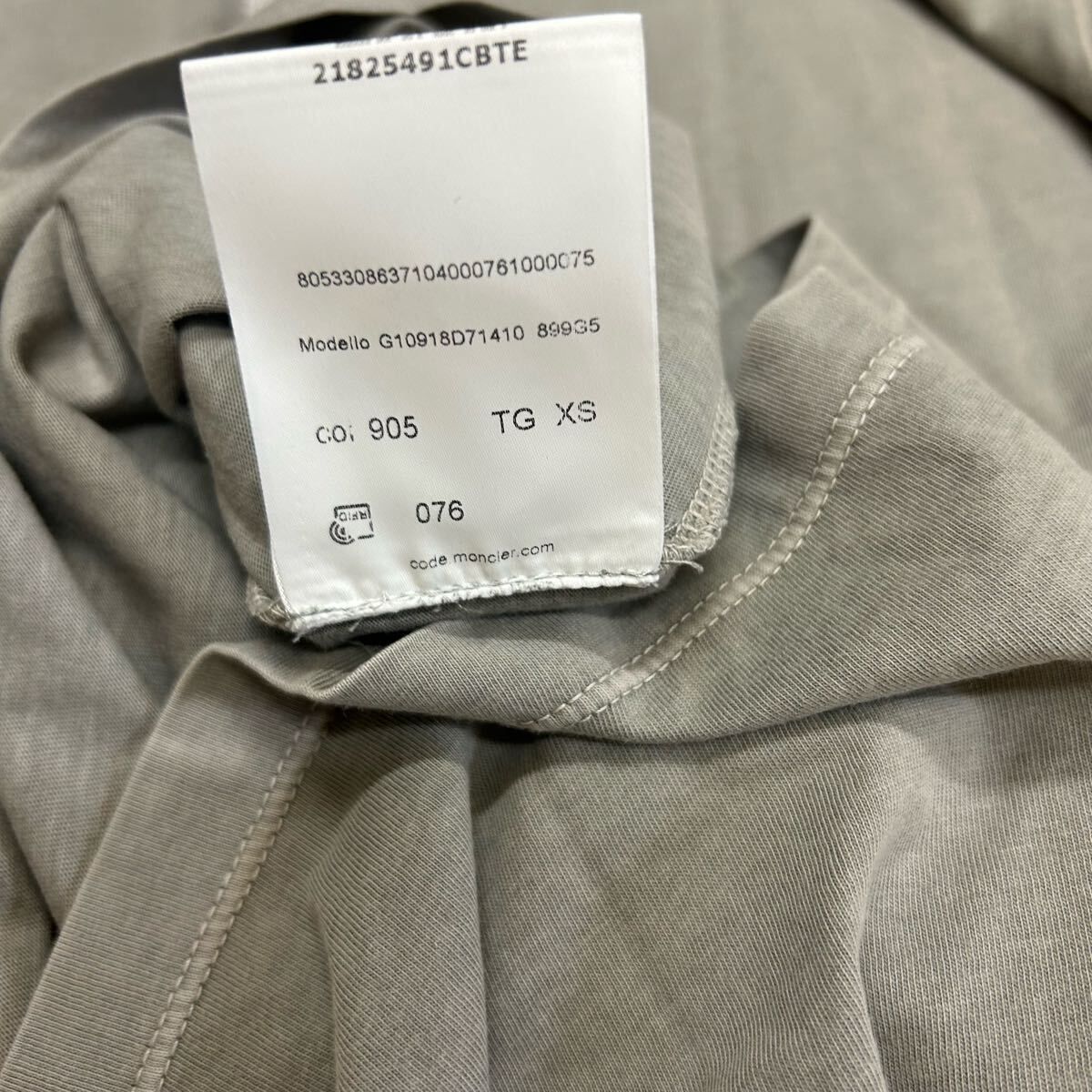 極美品】【薄手】MONCLER モンクレール 長袖TシャツロンTグレーxs