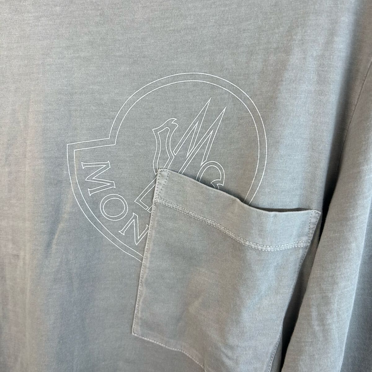 極美品】【薄手】MONCLER モンクレール 長袖TシャツロンTグレーxs