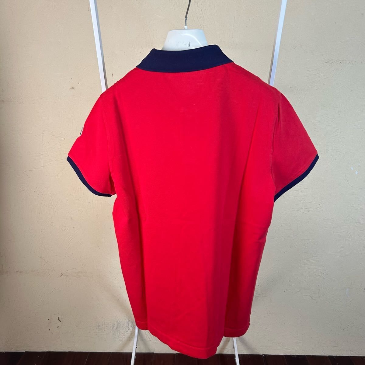 美品】MONCLER モンクレール半袖ポロシャツ赤レッドM - メルカリ