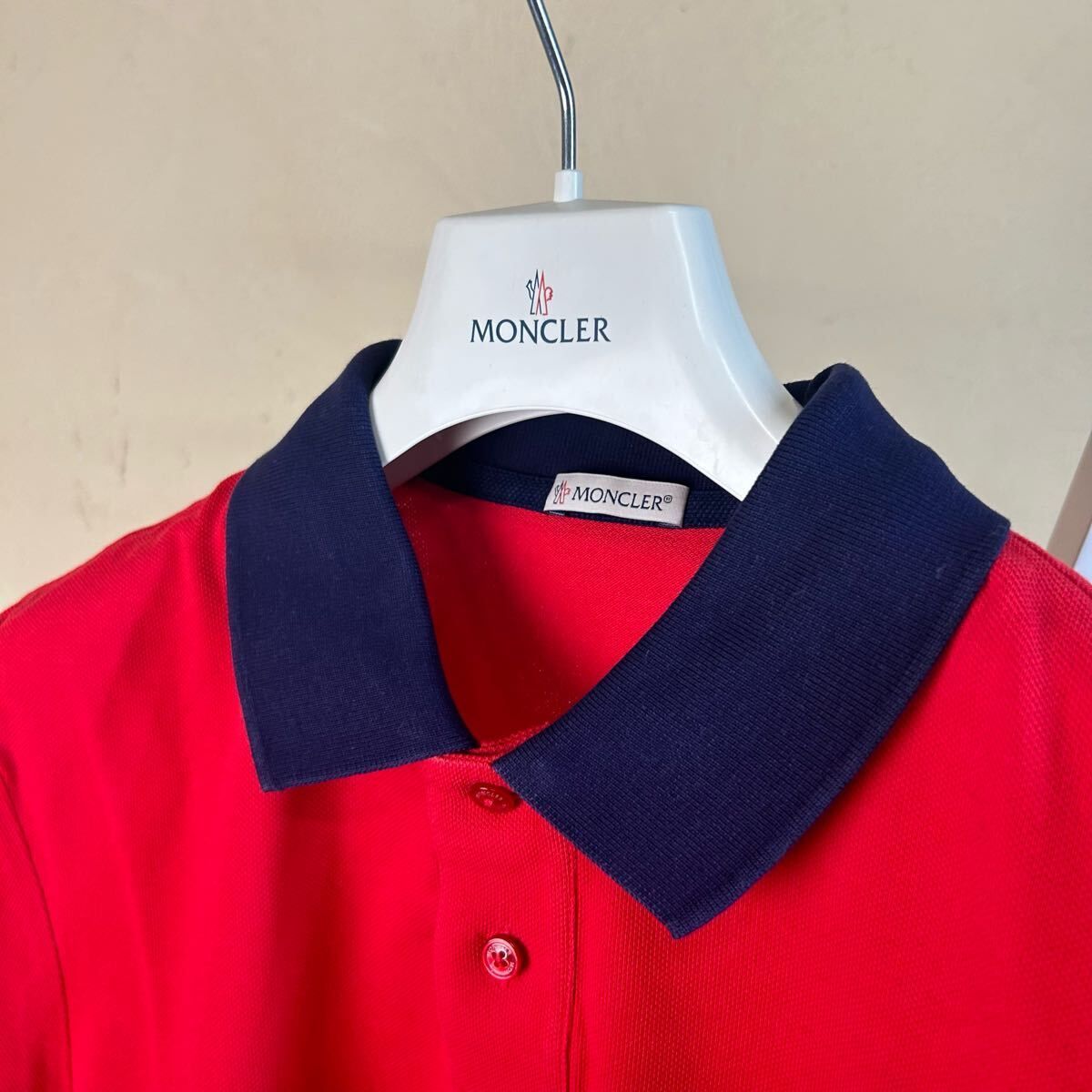 美品‼️MONCLER モンクレール 半袖ポロシャツ ロゴワッペン 美品