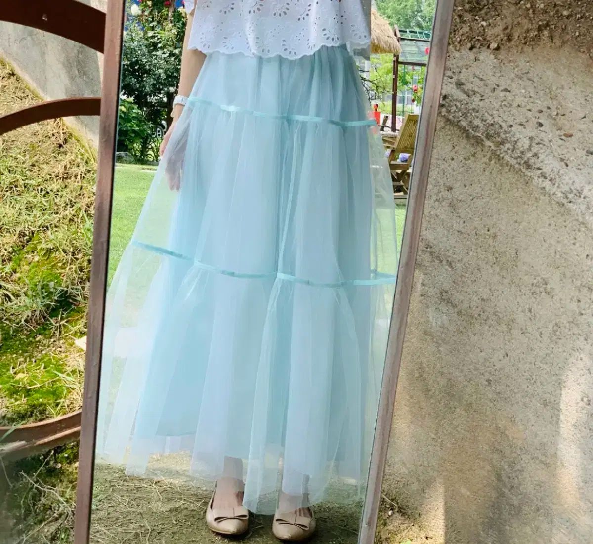 & み バイシーニ ダブルチュールスカート 半額 元値129 000円