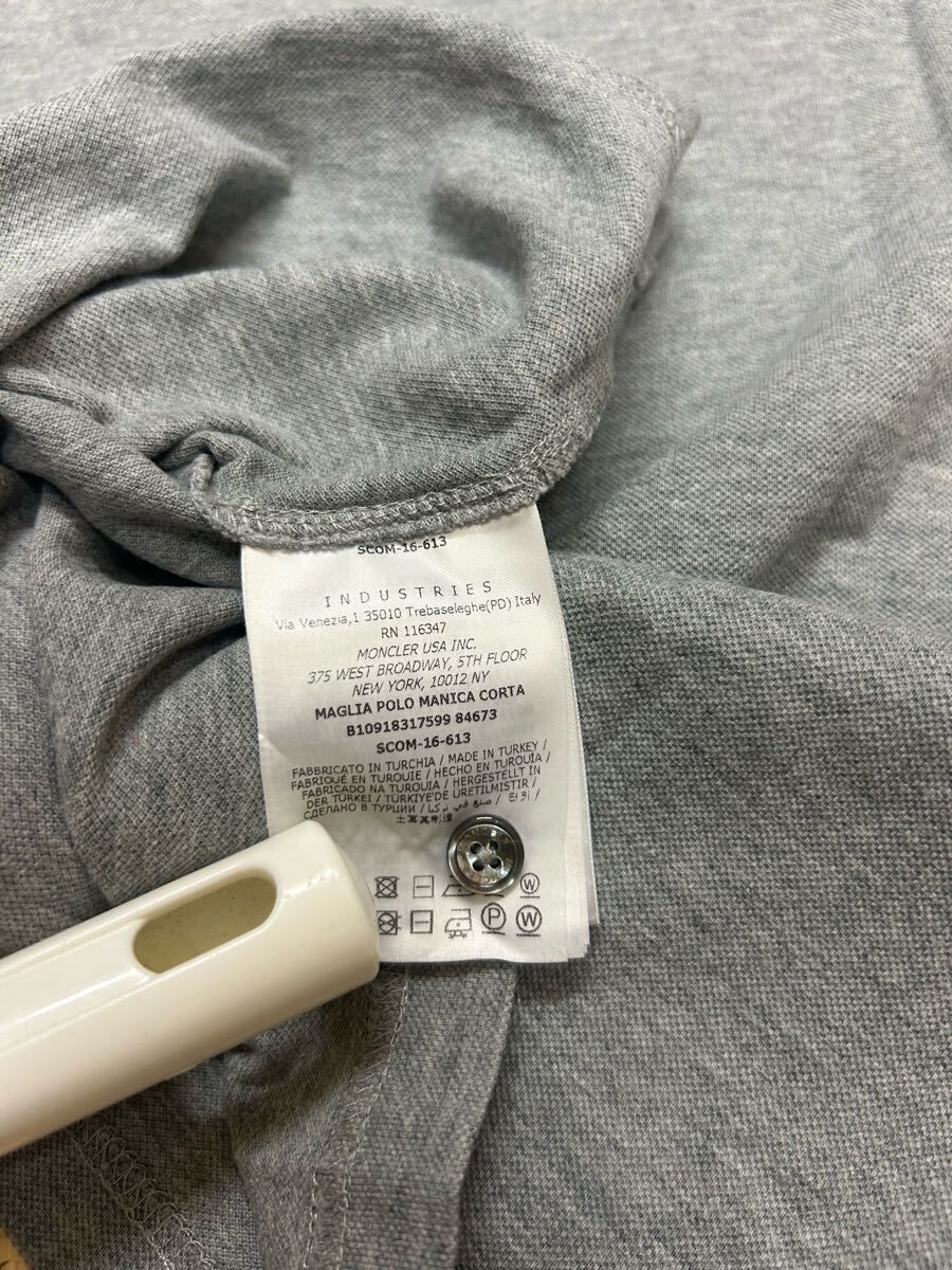  MONCLER モンクレール半袖ポロシャツグレーM 半袖 ポロシャツ