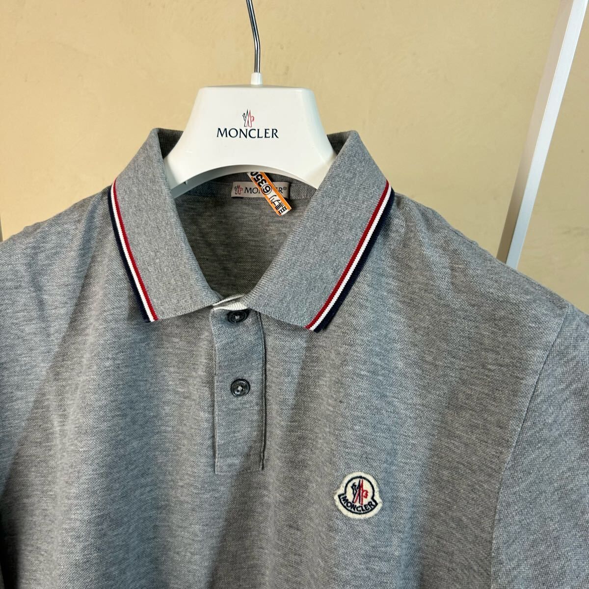 モンクレール半袖ポロシャツグレーM