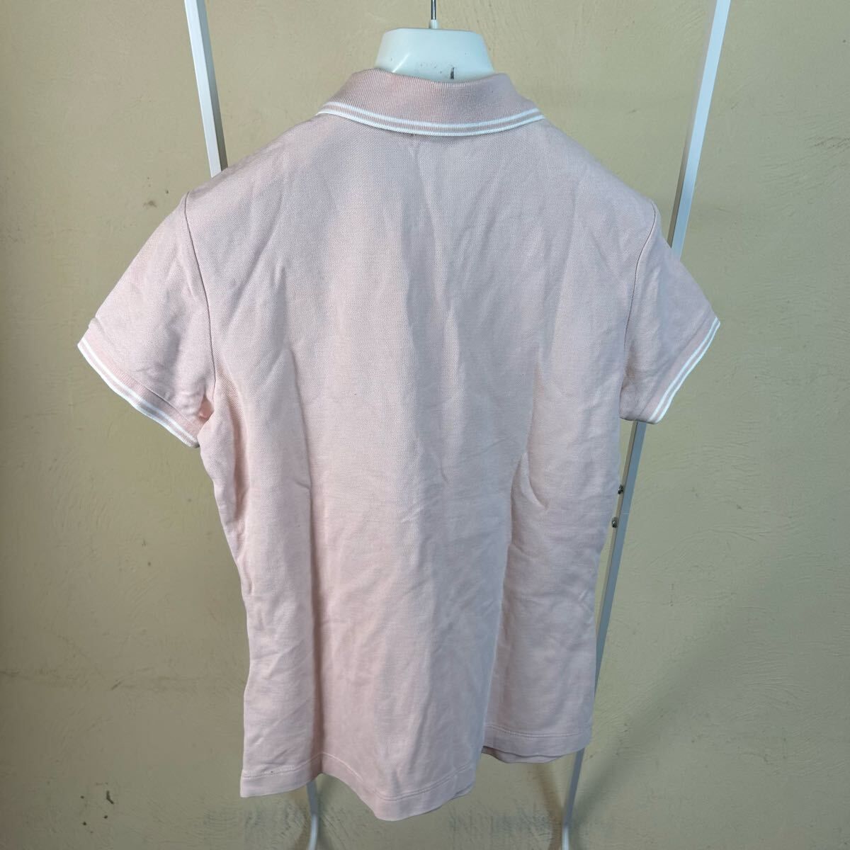  MONCLERモンクレール半袖ポロシャツ薄ピンクS 半袖 ポロシャツ