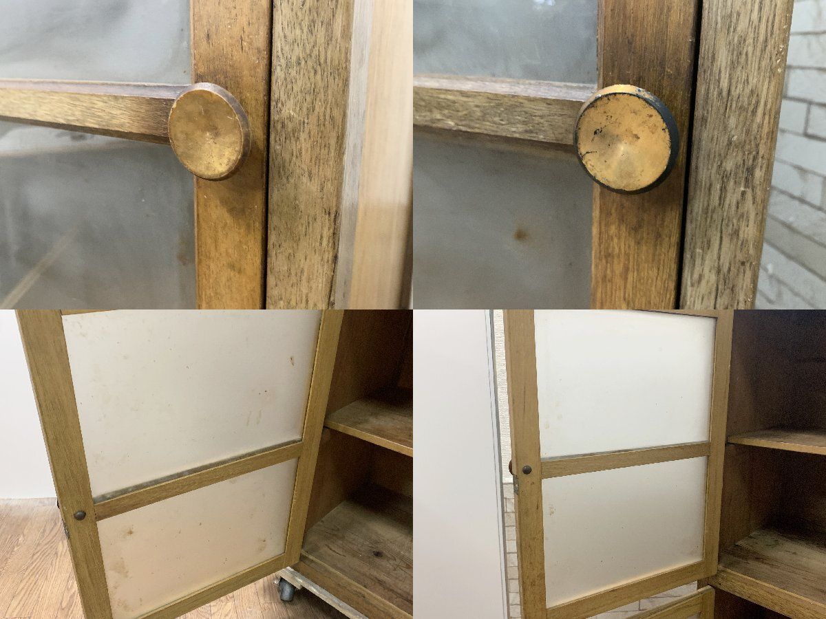 ◇昭和 ヴィンテージ 収納棚 キャビネット 木製 古家具 古い戸棚