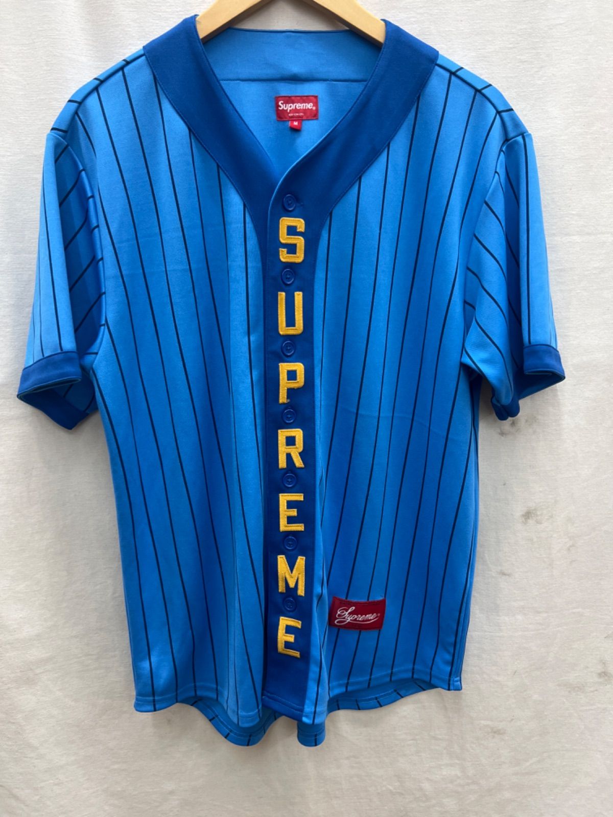 SUPREME シュプリーム ロゴ 刺繍 ベースボールシャツ ジャージ mtj005 f170