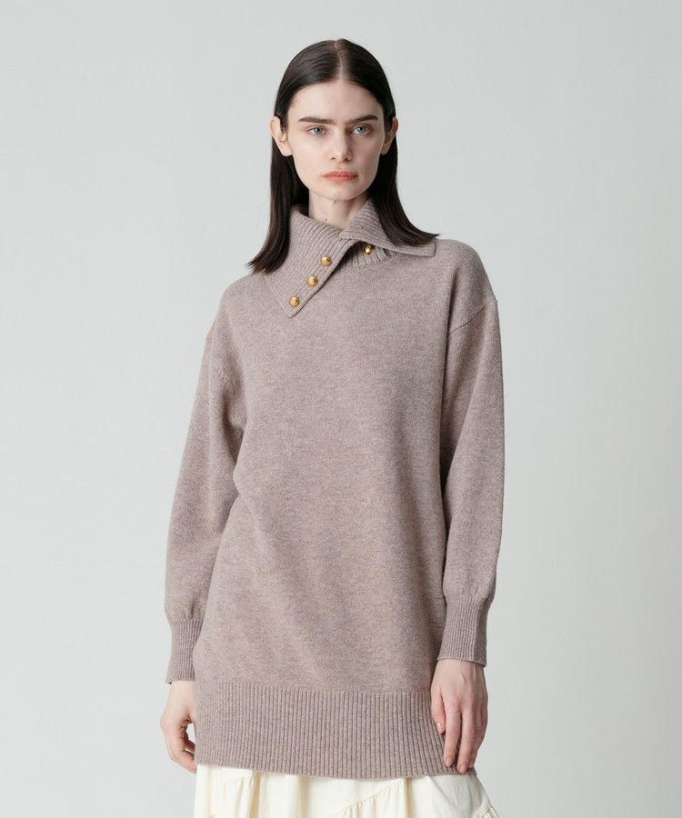 756t 24SS allureville アルアバイル ピュアウール チュニック 2 M オフホワイト