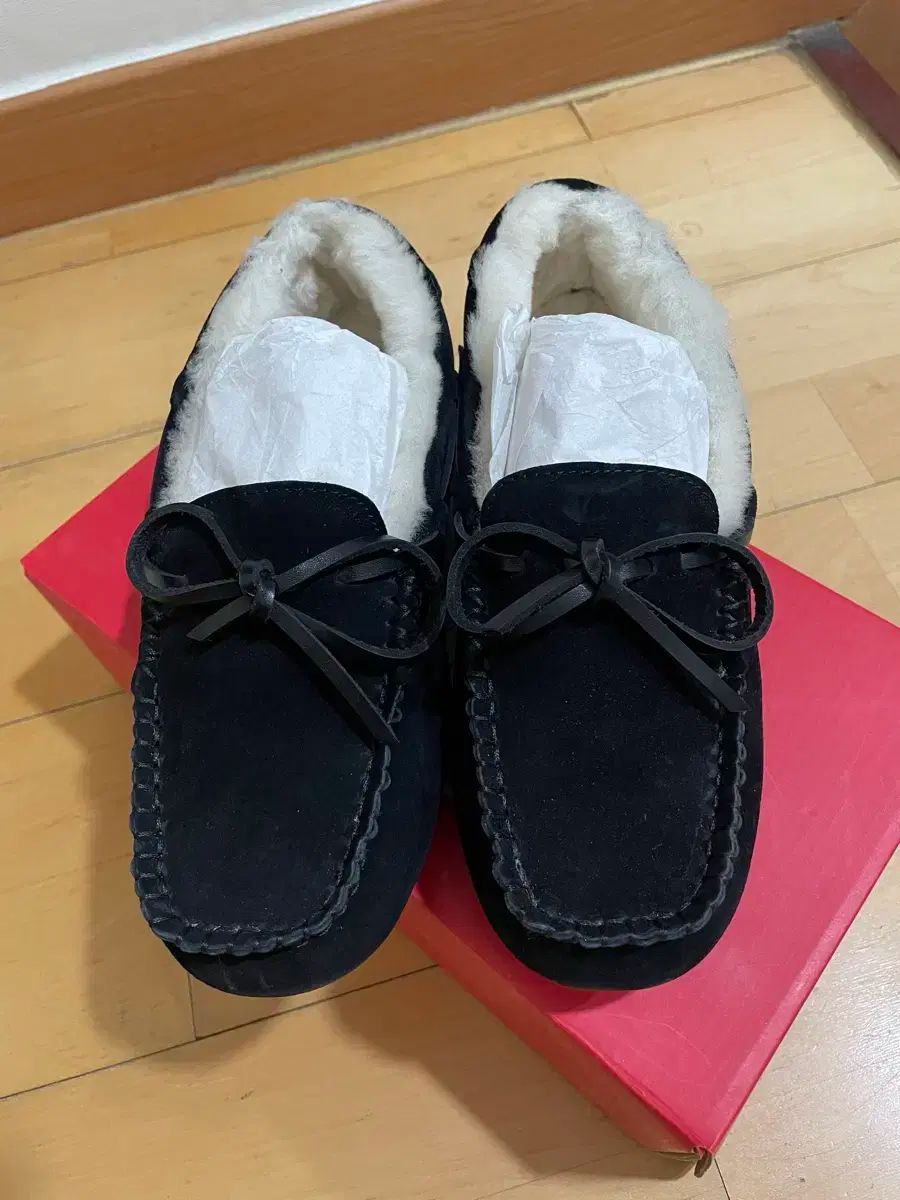 ブルーマウンテン OF 麻 モカシンシューズ ブラック 230