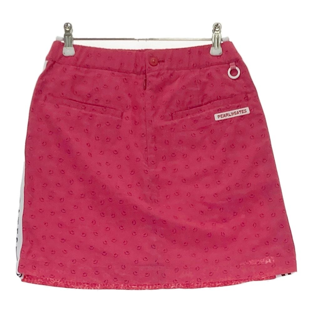 サイズ 0 PEARLY GATES パーリーゲイツ ストレッチスカート ニコちゃん 花柄 ピンク系 ゴルフウェア レディース ストスト