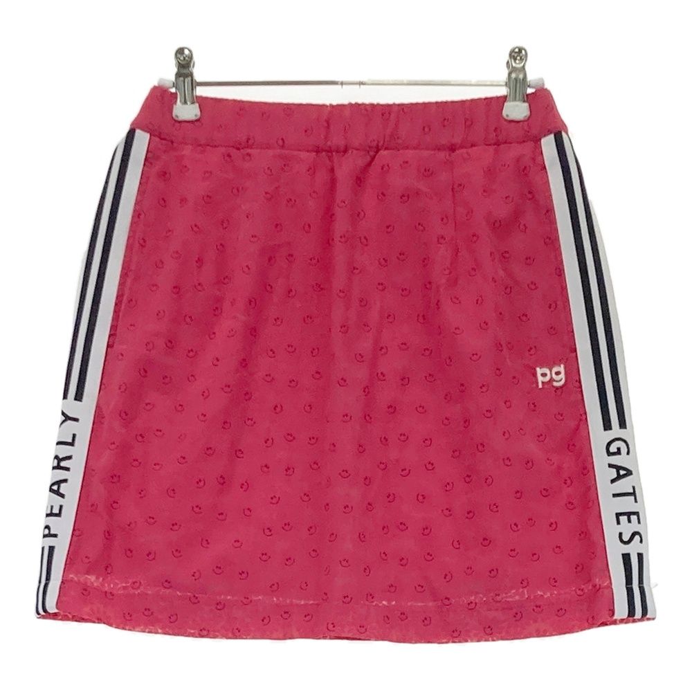 サイズ 0 PEARLY GATES パーリーゲイツ ストレッチスカート ニコちゃん 花柄 ピンク系 ゴルフウェア レディース ストスト