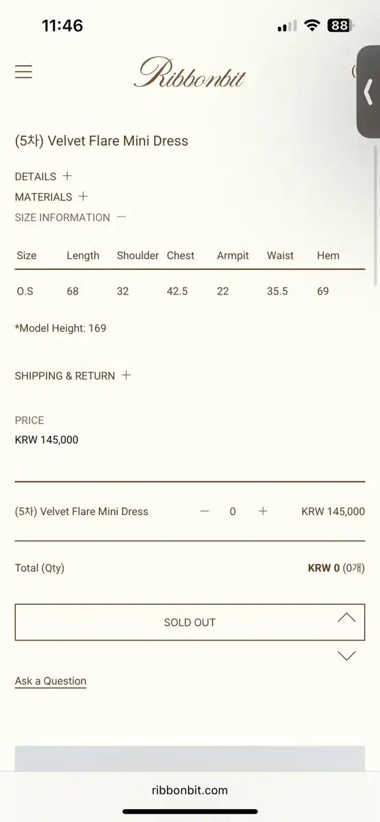 Ribbonbit リボン빛 velvet flare mini dres