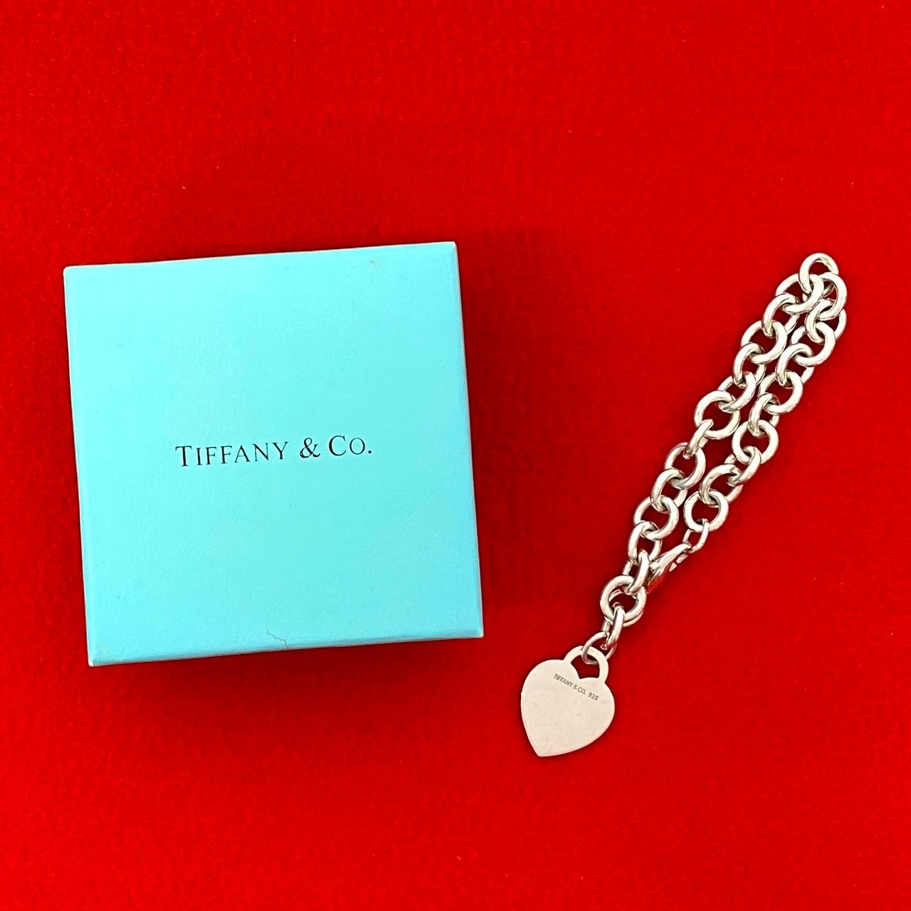 TIFFANY-Co. ティファニー リターントゥ ハートタグ シルバー925 チェーン ブレスレット バングル シルバー 30548
