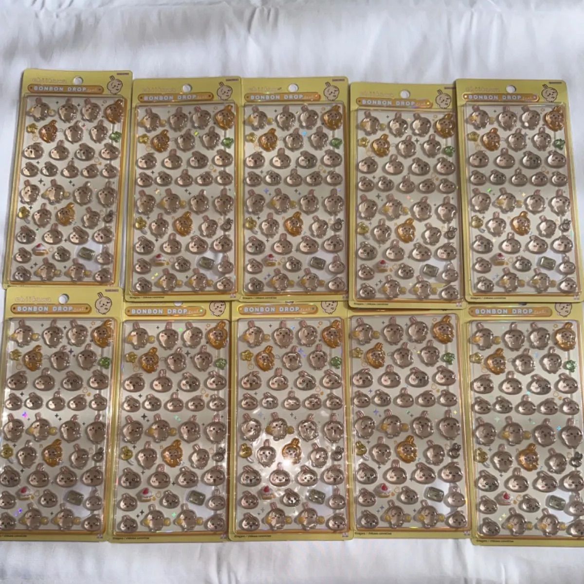 10個セット ちいかわ うさぎ ボンボンドロップシール