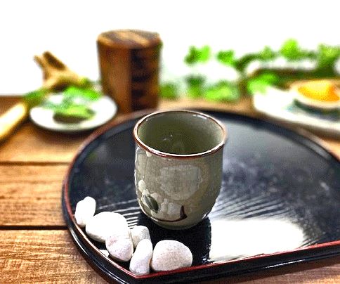 九谷焼 湯呑 湯飲み 小 コンビ山茶花 裏絵